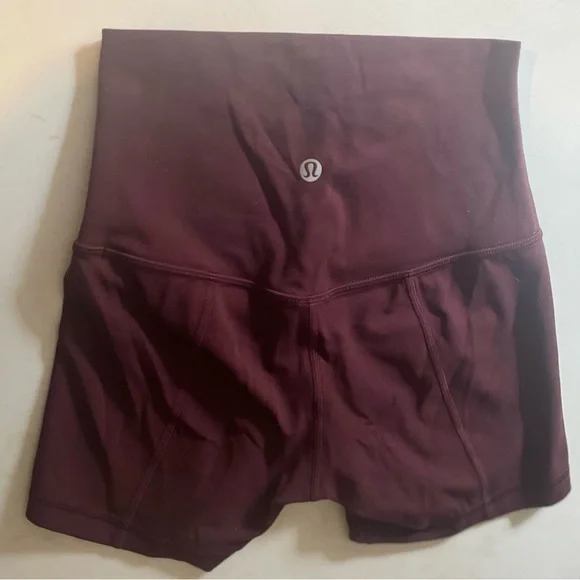 lululemon athletica Women's Deep Maroon Athletic Shorts - Picture 3 of 5